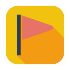 Flag flat single icon N8