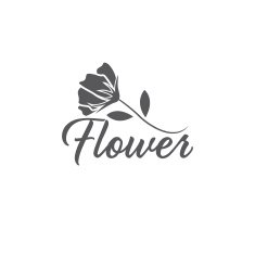 abstract flower vector design template N2