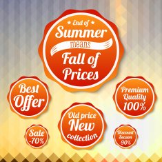 Set of sale business banners for summer autumn Vector