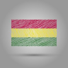 Civil Flag of Bolivia Scratched texture