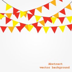 Background with garlands vector illustration