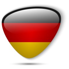Germany Flag Glossy Button N3