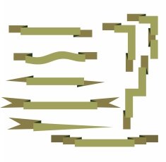 vector set of ribbons N6