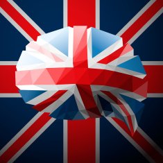 British flag in the form of a speech bubble