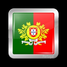 Flag of Portugal Metal Icons N2