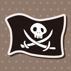 Pirate flags theme elements N17