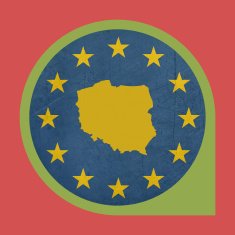 European Union Poland marker button