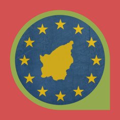 European Union San Marino marker button