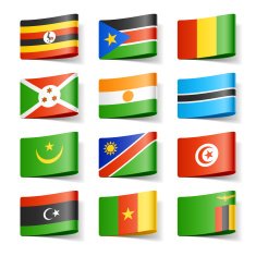 World flags Africa N3