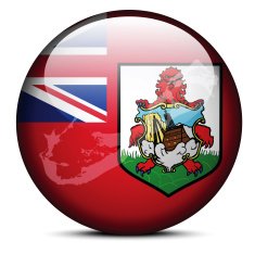 Map on flag button of Bermuda