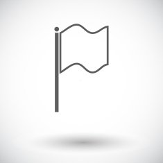 Flag flat single icon N13