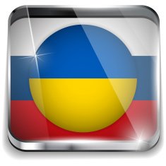 Ukraine Flag Glossy Button N3
