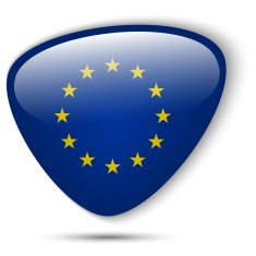 Europe Flag Glossy Button