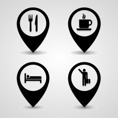 collection of map pointers icons set great for any use