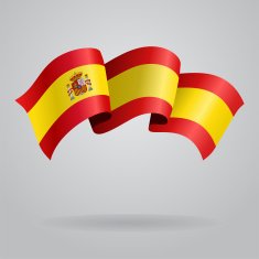 Spanish waving Flag Vector illustration