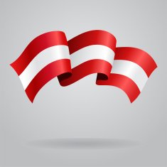 Austrian waving Flag Vector illustration