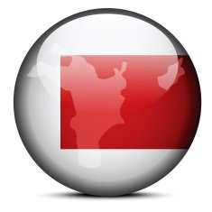 Map on flag button of United Arab Emirates Sharjah Emirate