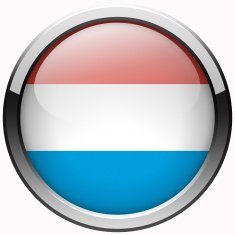 luxembourg flag gel metal button