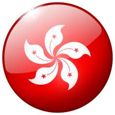 Hong Kong Round Glass Button