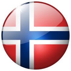 Norway Round Glass Button