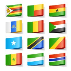 World flags Africa N4