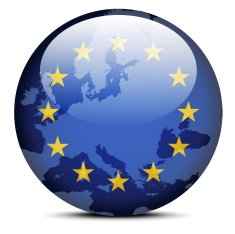 Map on flag button of Continent Europe N2