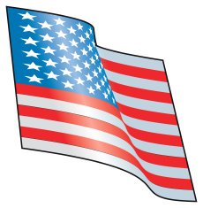 Waving American Flag N13