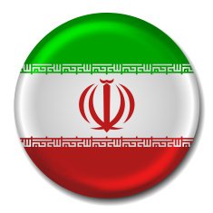 Iran Flag 3D Round Icon