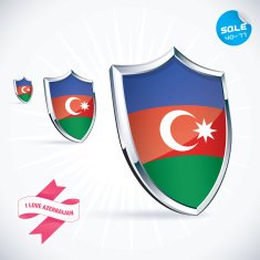 I Love Azerbaijan Flag Illustration