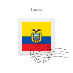 Ecuador Flag Postage Stamp