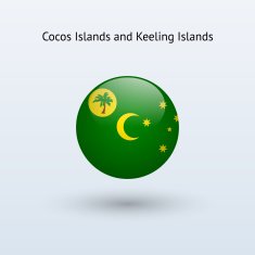 Round flag of Cocos and Keeling Islands