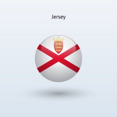 Round flag of Jersey