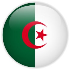 Algeria Flag Glossy Button N2
