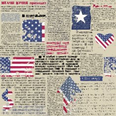 Newspaper with flag USA