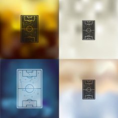 playing field icon on blurred background N3