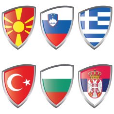 South 2 Europe Shield Flag