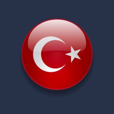 Round icon with flag of Turkey N2