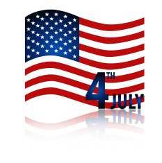 American Flag for Independence Day Vector illustration N8