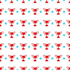 Seamless pattern with trophy
