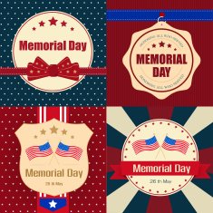 Set of memorial day label