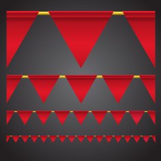 Triangle celebration flags collection