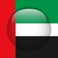 Emirates Flag Glossy Button N2
