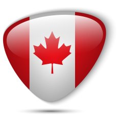 Canada Flag Glossy Button