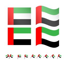 United Arab Emirates flags N2