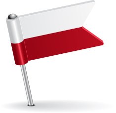 Polish pin icon flag Vector illustration