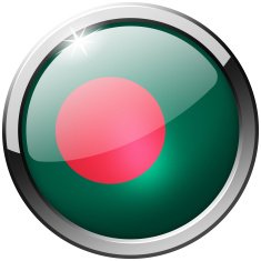Bangladesh Round Metal Glass Button