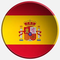 spain 3d round button