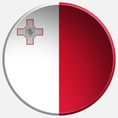 Malta 3d Round Button N2