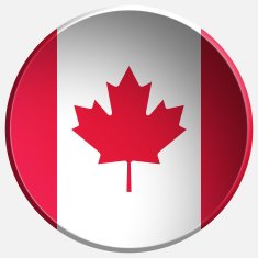 canada 3d round button