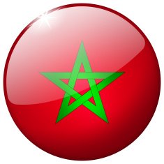 Morocco Round Glass Button